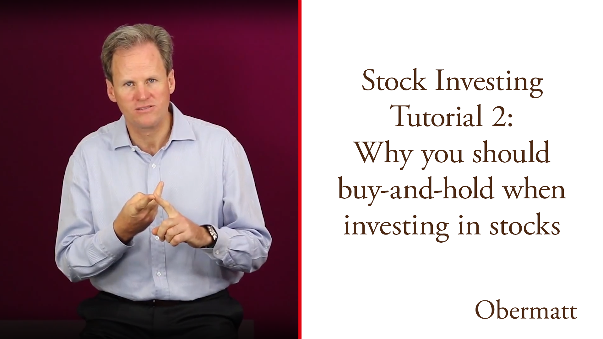 Why You Should Buy-and-hold When Investing In Stocks