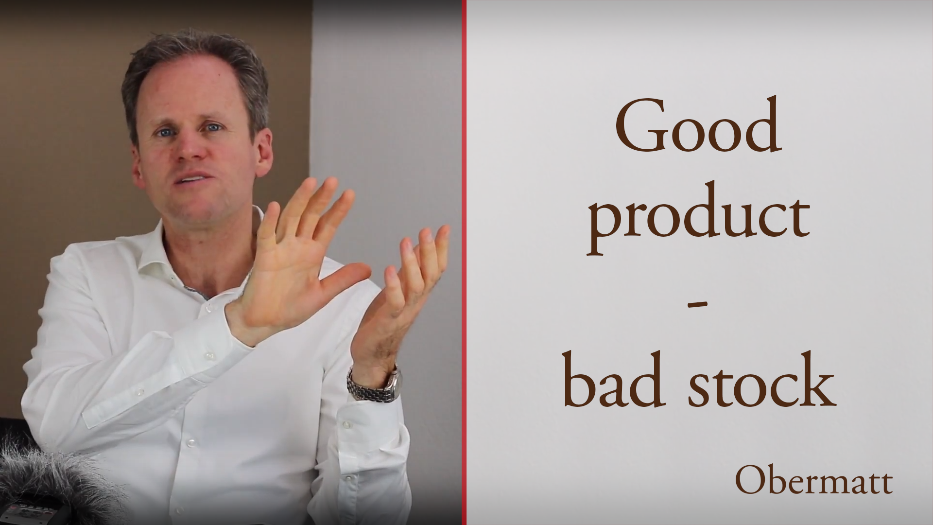 No contradiction: good product - bad stock