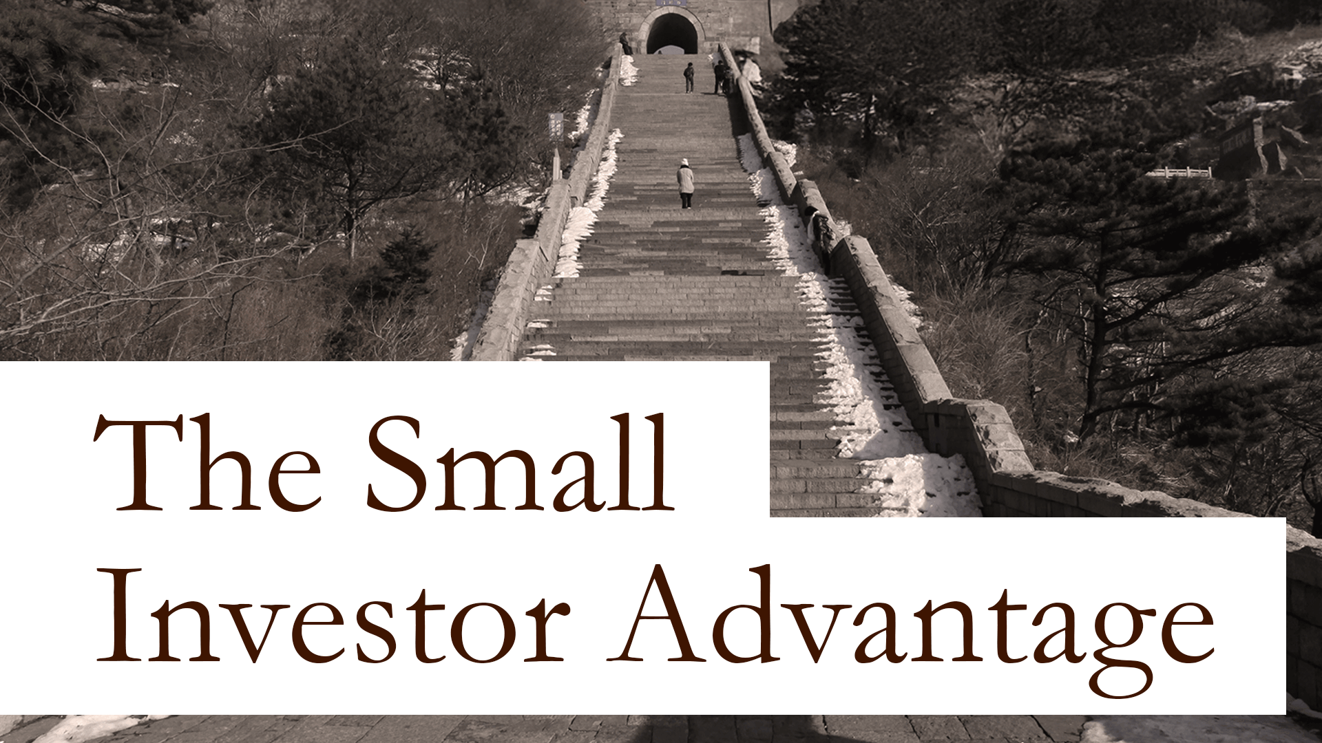 The Small Investor Advantage